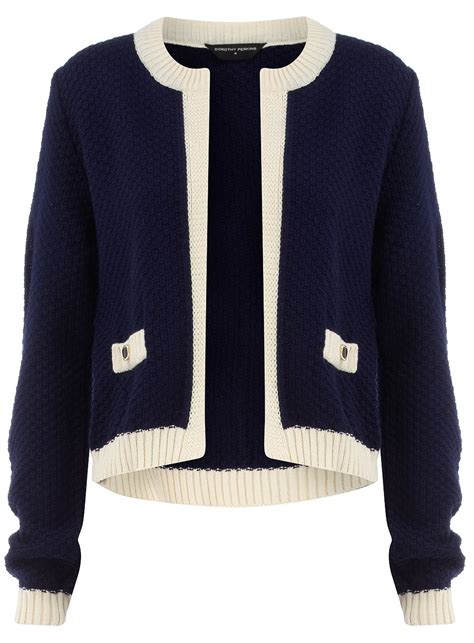 chanel navy cardigan jacket|Chanel type cardigans for women.